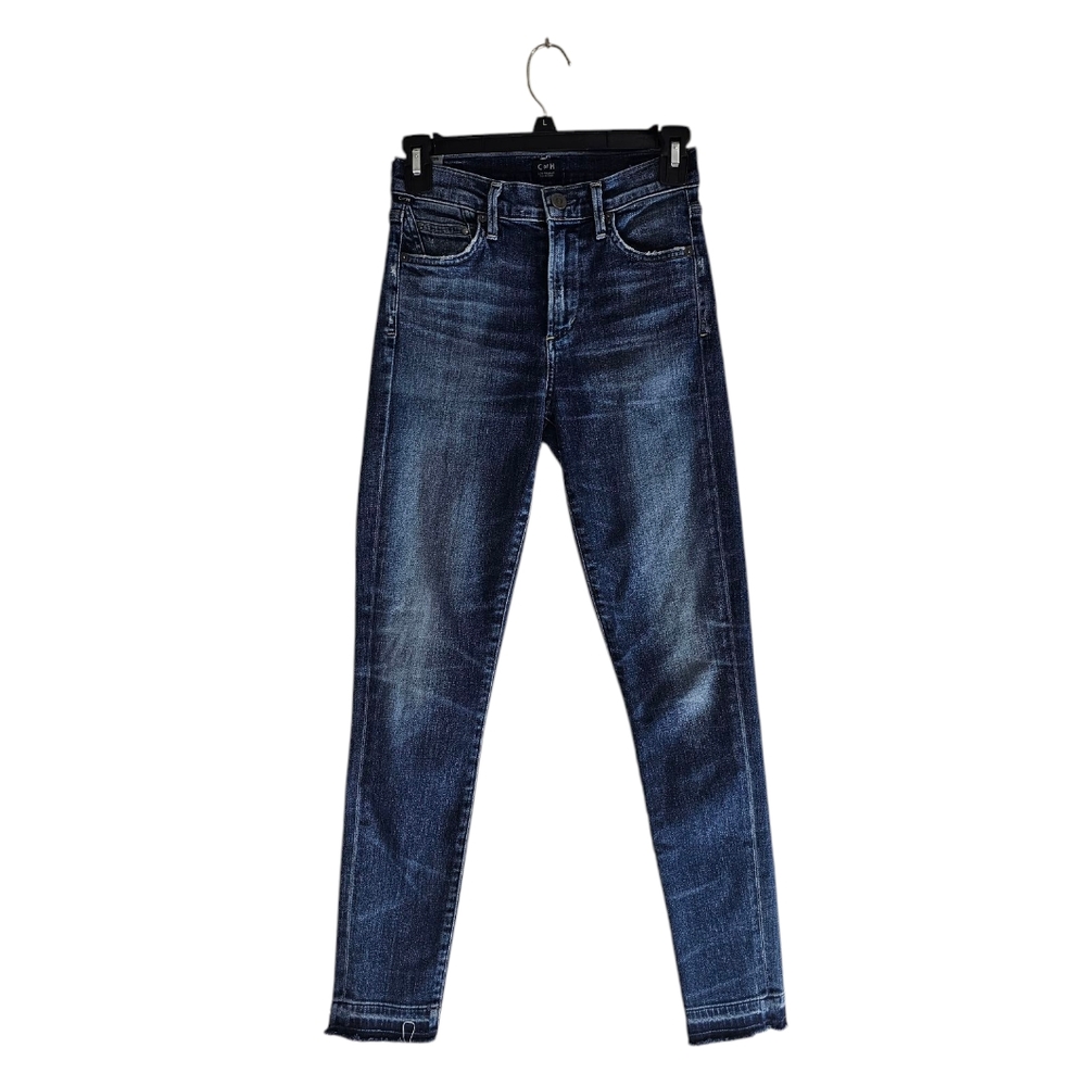 Citizens Of Humanity Rocket Crop High Rise Skinny Blue Jeans 25